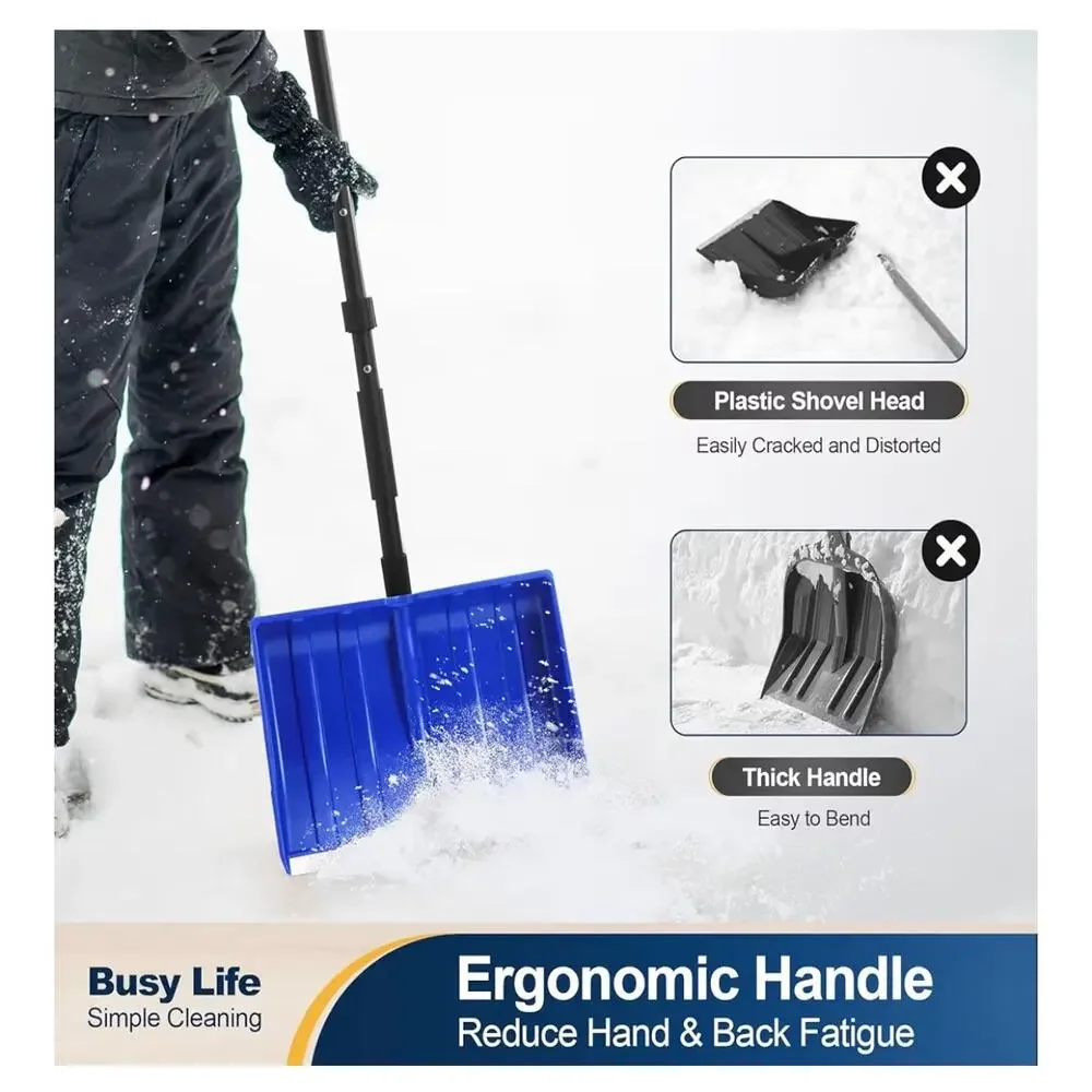 Large Capacity Snow Shovel with Adjustable Handle – 16
